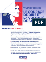 Tract de Valérie Pécresse "Le Courage de Dire Et La Volonté de Faire"