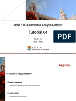 MSBA7003 Quantitative Analysis Methods: Solution to Assignment 03