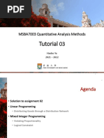 Tutorial: MSBA7003 Quantitative Analysis Methods