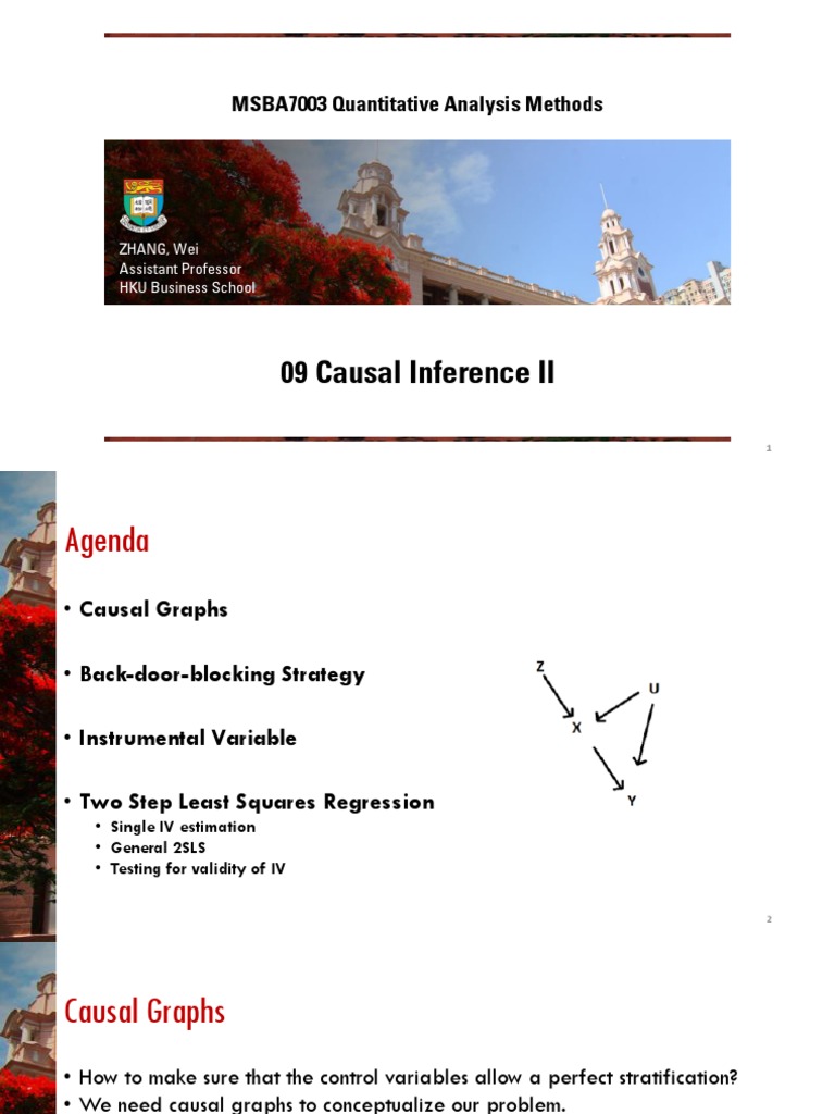 Instrumental Variables in Causal Inference | PDF | Ordinary Least ...