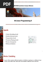 06 Linear Programming II: MSBA7003 Quantitative Analysis Methods