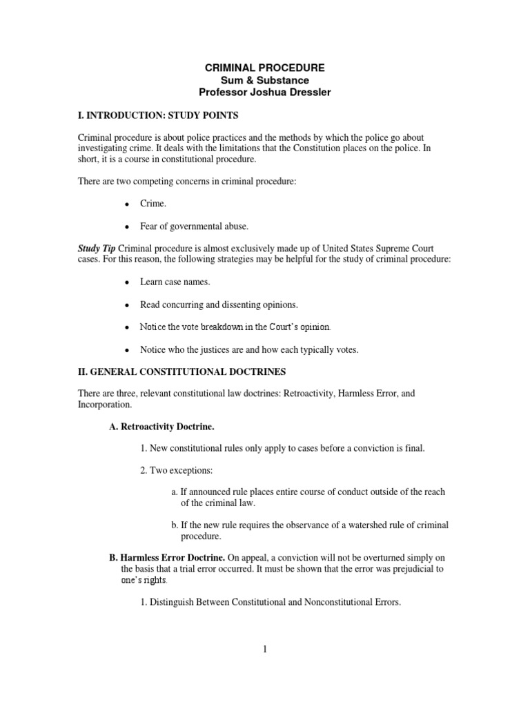 Overview of Criminal Procedure Principles | PDF | Politics