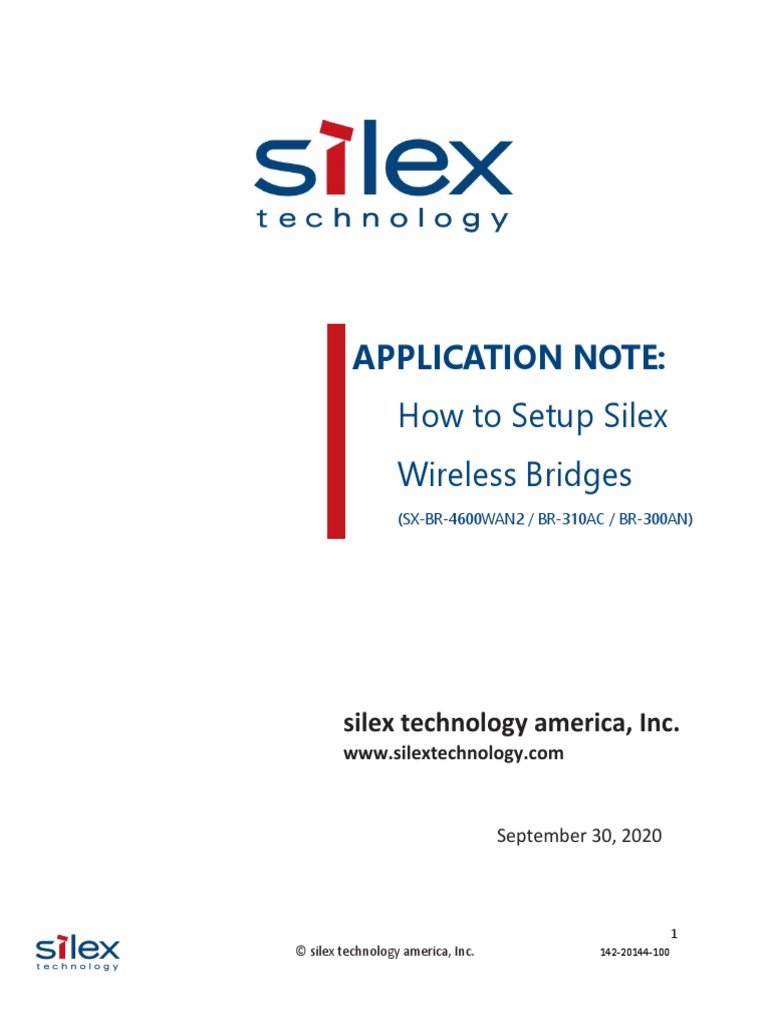 142-20144-100 Wireless - Bridge - Setup - Appnote | PDF | Wireless Lan ...
