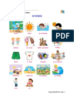 Summer vocabulary and activities document