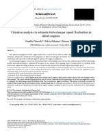 Vibration Analysis To Estimate Turbocharger Speed Fluctuation in Diesel Engines