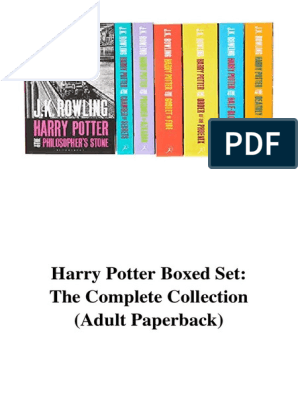 Harry Potter Box Set by J.K. Rowling: The Complete Collection Adult Paperback