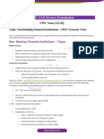 UPSC Civil Services Examination: UPSC Notes (GS-III) Topic: Non-Banking Financial Institutions - UPSC Economy Notes