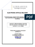 Electronic Article Delivery: Notice: This Material May Be (TITLE 17, U.S. CODE)