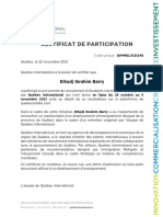 Certificat Participation 248