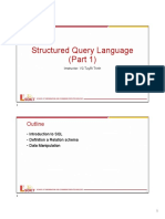 Structured Query Language (Part 1) : Outline