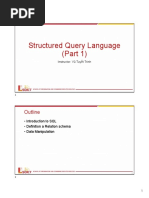 Structured Query Language (Part 1) : Outline