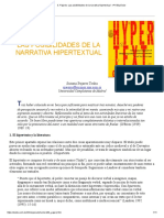 S. Pajares - Las Posibilidades de La Narrativa Hipertextual - Nº 6 Espéculo