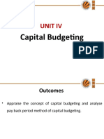 Unit Iv: Capital Budgeting