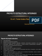 Proyecto Estructural Integrado: M. en C. Tomás Amateco Reyes