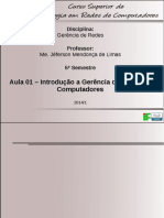 Gerenciamento de redes: introdução à disciplina