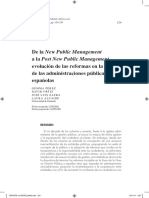 De La New Public Management A La Post New Public Managament Evolucion de Las Reformas en La Gesti