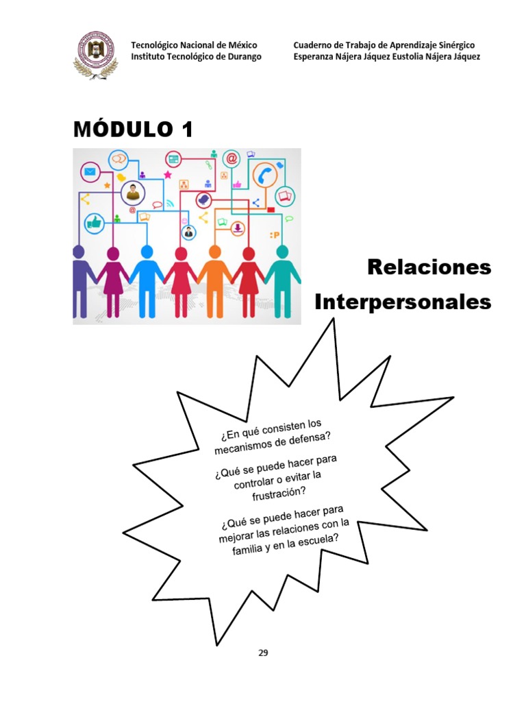 Módulo 1 Relaciones Interpersonales | PDF | Aprendizaje | Ansiedad