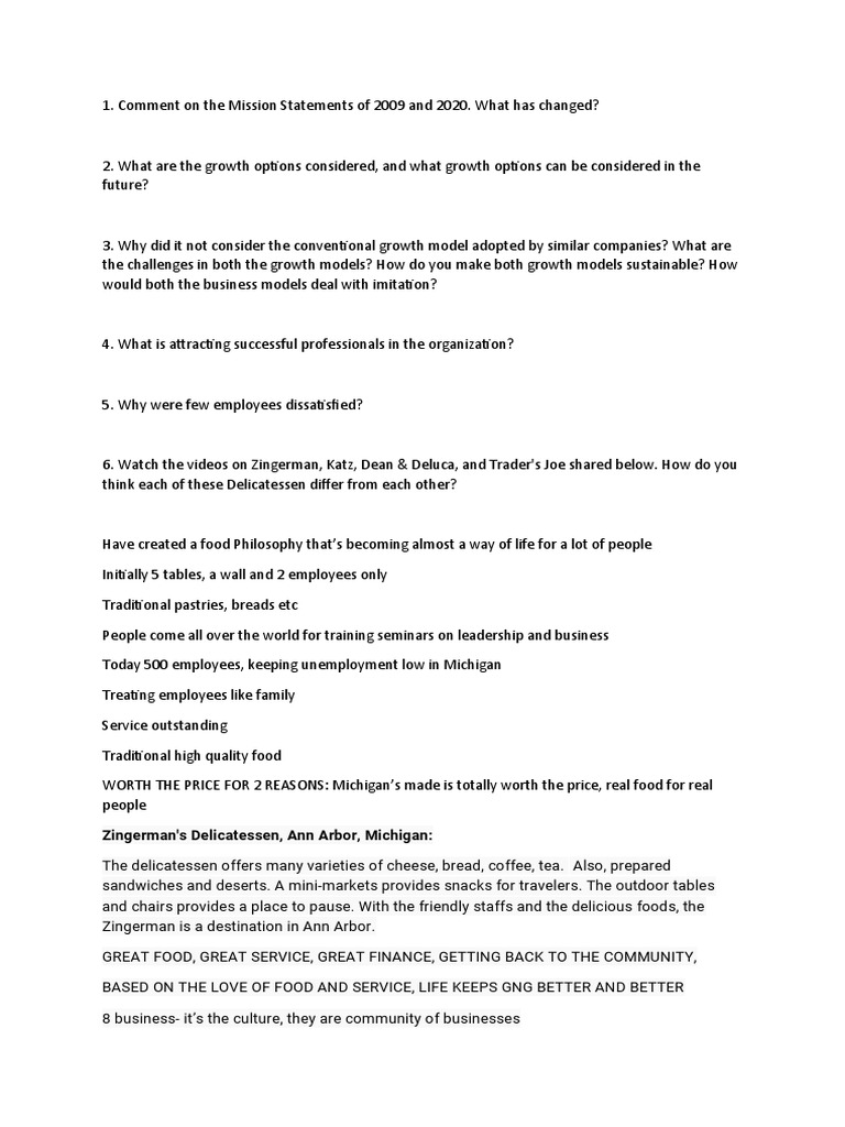 Zingerman's Delicatessen, Ann Arbor, Michigan PDF Taxes Economies