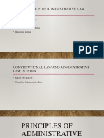 Classification and Principles of Administrative Law