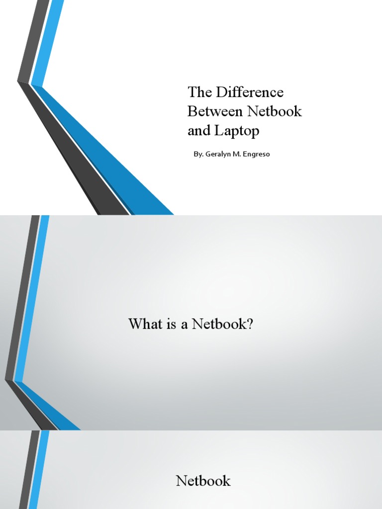The Difference Between Netbook and Laptop PDF Laptop Personal