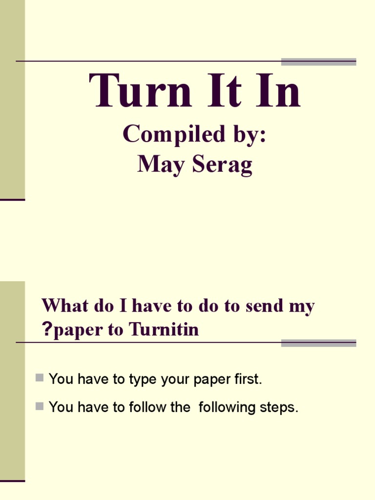 Student Guide to Turnitin Submission | PDF