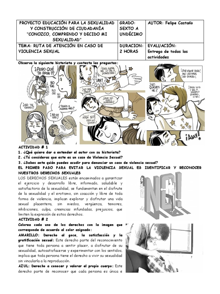 Actividades sobre abuso y violencia sexual | PDF | Violencia | Abuso sexual