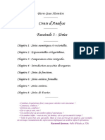 Cours D'analyse Fascicule 3: Séries: Pierre-Jean Hormière