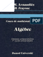 Cours de Mathématiques Algèbre