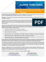 Alerta Tributaria Modifican Plazo y Forma de Comunicación de La Destrucción Del Desmedro de Existencias en Las Rentas de Tercera Categoría