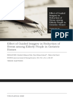 Effect of Guided Imagery in Reduction of Stress Among Elderly People in Geriatric Homes