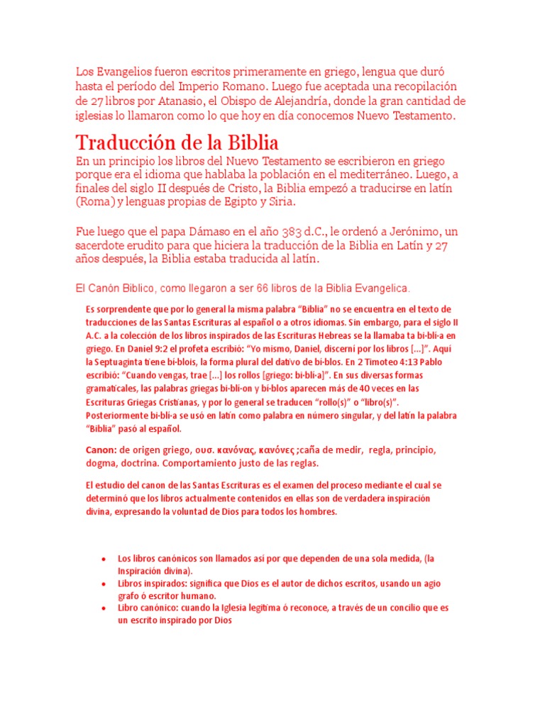Historia y Canonización de la Biblia | PDF | Biblia | Canon bíblico