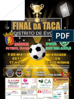 Cartaz da Final da Taça Distrital de Évora em Futebol