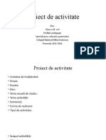 Prezentare Proiect de Activitate