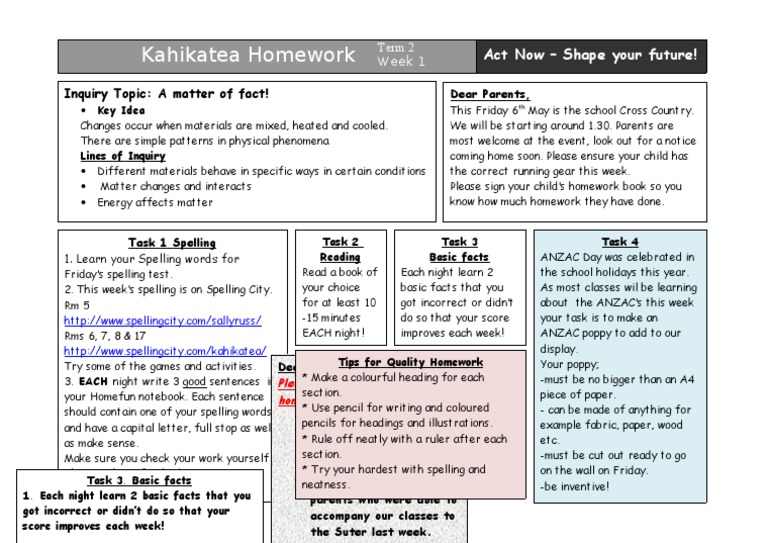 Homework Term 2 Week 1 | PDF | Homework | Cognition