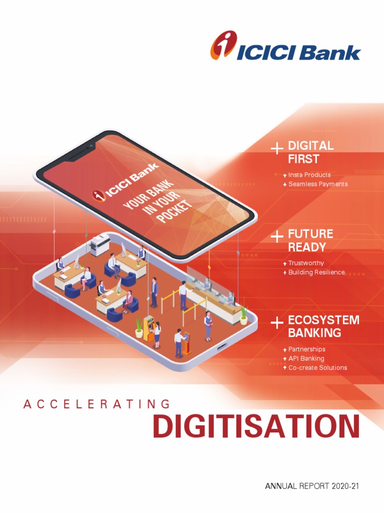 ICICI Bank Annual Report FY2021 PDF Banks Financial Transaction