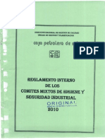 Reglamento Int. Comites Mixtos de Higiene y Seguridad Industrial