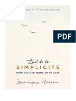 L'art de La Simplicite (The English Edition) : How To Live More With Less - Dominique Loreau