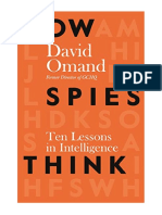 How Spies Think: Ten Lessons in Intelligence - David Omand