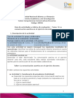 Guia de Actividades y Rúbrica de Evaluación Tarea 3 - La Comunicación Asertiva en El Ejercicio Docente