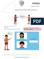 Let's Exchange Personal Information: Activity 2: Do You Vote? Lead in