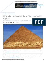 Archaeologists Discover Worlds Oldest Harbor, Papyrus Documents - Pharaoh Khufu Cheops