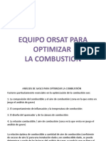 EQUIPO ORSAT PARA OPTIMIZAR COMBUSTION