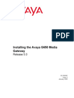 Installing The Avaya G650 Media Gateway: Release 5.0