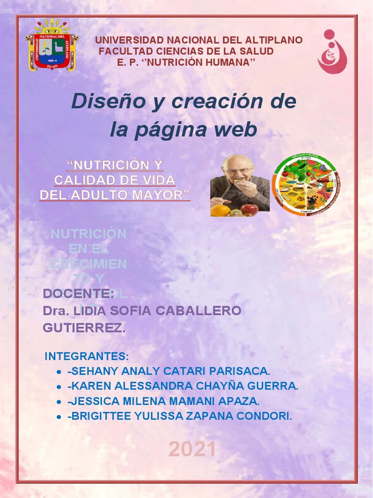 Nutrición y Calidad de Vida del Adulto Mayor | PDF | Nutrición | Dieta ...