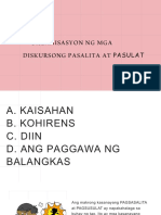 Organisasyon NG Mga Diskursong Pasalita at Pasulat