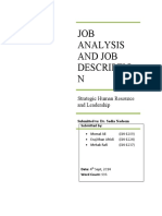 Job Description and Job Analysis Report