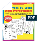 10 Week-By-Week Sight Word Packets: An Easy System For Teaching 100 Important Sight Words To Set The Stage For Reading Success - Lisa McKeon