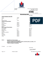 Microbiology Unit: Urine Analysis and C/S