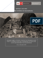Informe de Conservación Del Patrimonio Cultural Del SHM - 2020