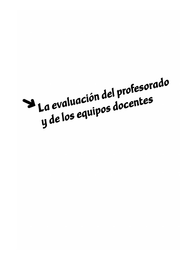 La Evaluación Del Profesorado y de Los Equipos Docentes | PDF
